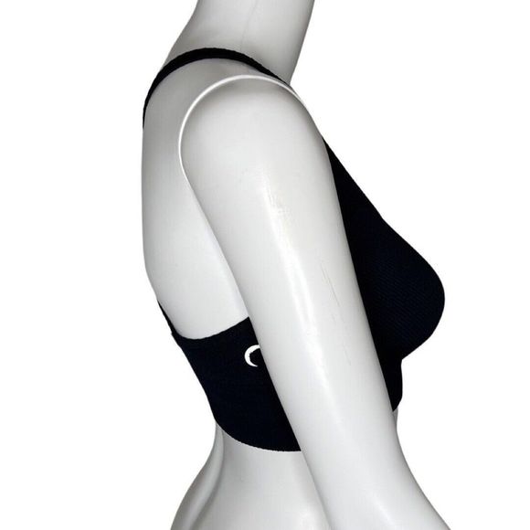 Zyia Sports Bra Womens XS Black Angle Grid Performance Bra Workout Athleisure - Picture 2 of 6